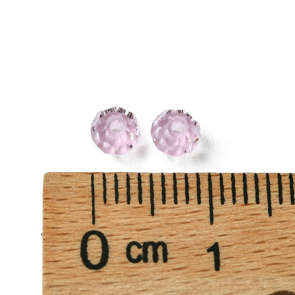 Preciosa® Runda facetterade 4mm, 24 st, Pink Sapphire