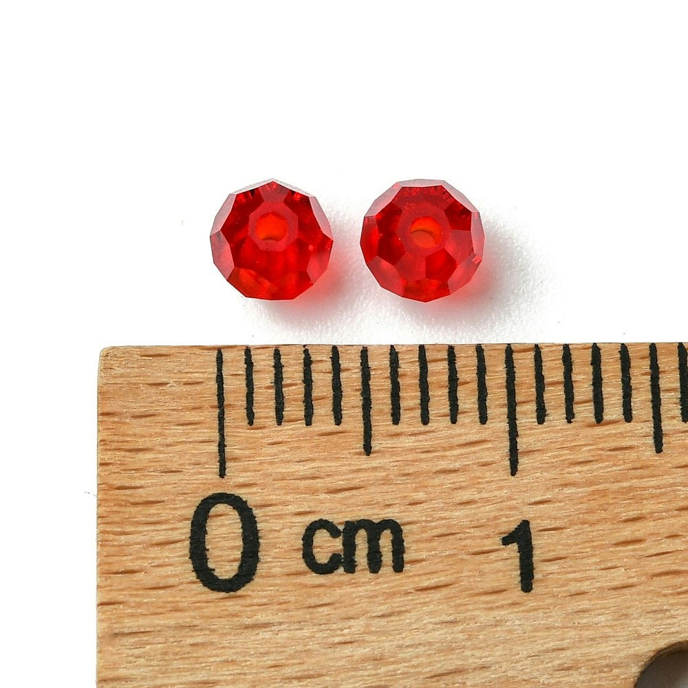 Preciosa® Runda facetterade 4mm, 24 st, Light Siam