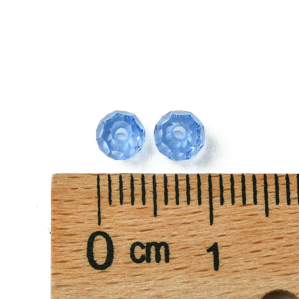 Preciosa® Runda facetterade 4mm, 24 st, Light Sapphire