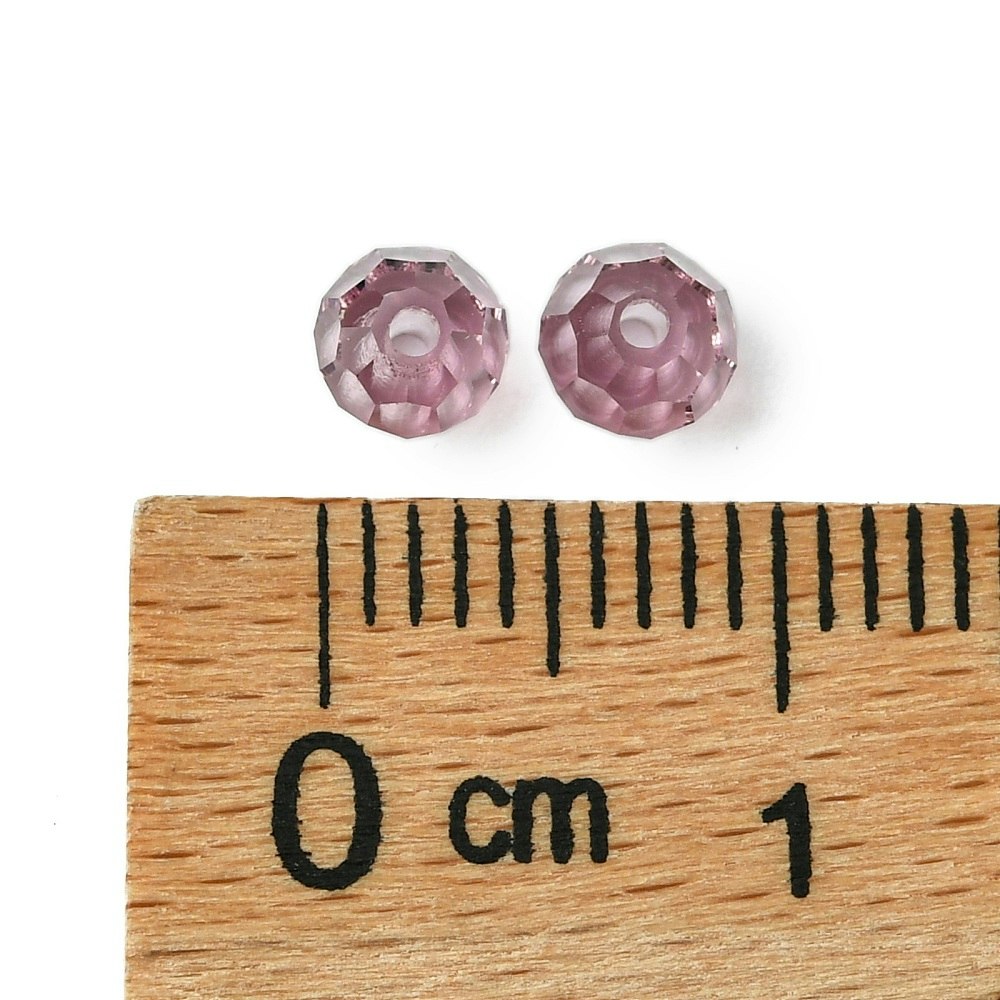 Preciosa® Runda facetterade 4mm, 24 st, Light Amethyst