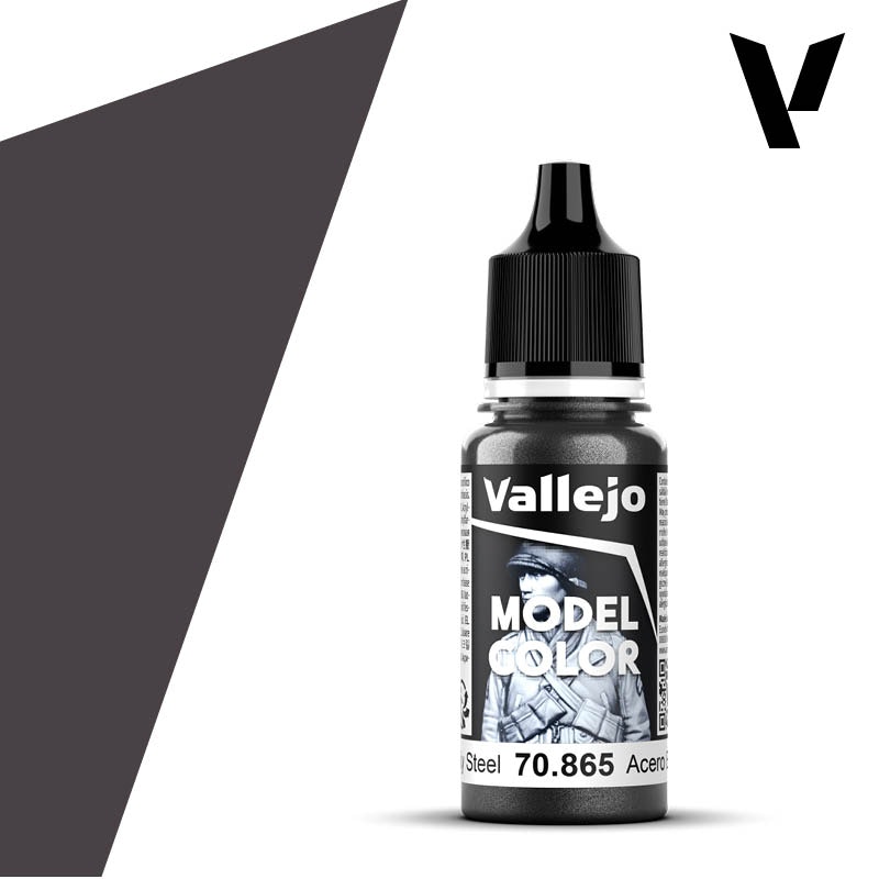 Vallejo Oily Steel (metallic), 18mm, No 196