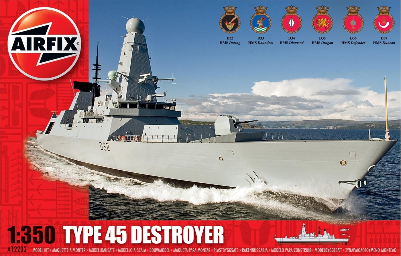 Airfix Type 45 Destroyer, 1:350