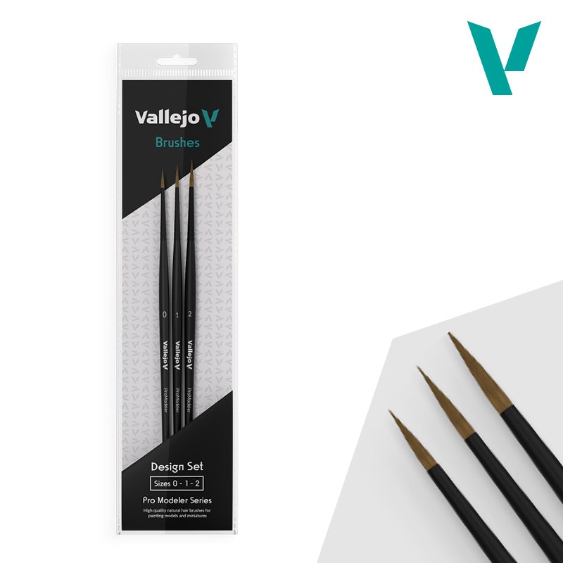 Vallejo, Pro Modeler, Design Set Natural Hair, 0, 1, 2