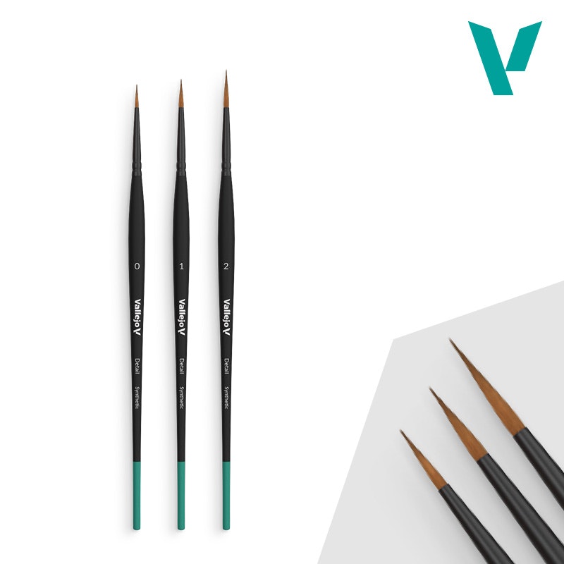Vallejo, Detail, Design Set synthetic Hair, 0, 1, 2