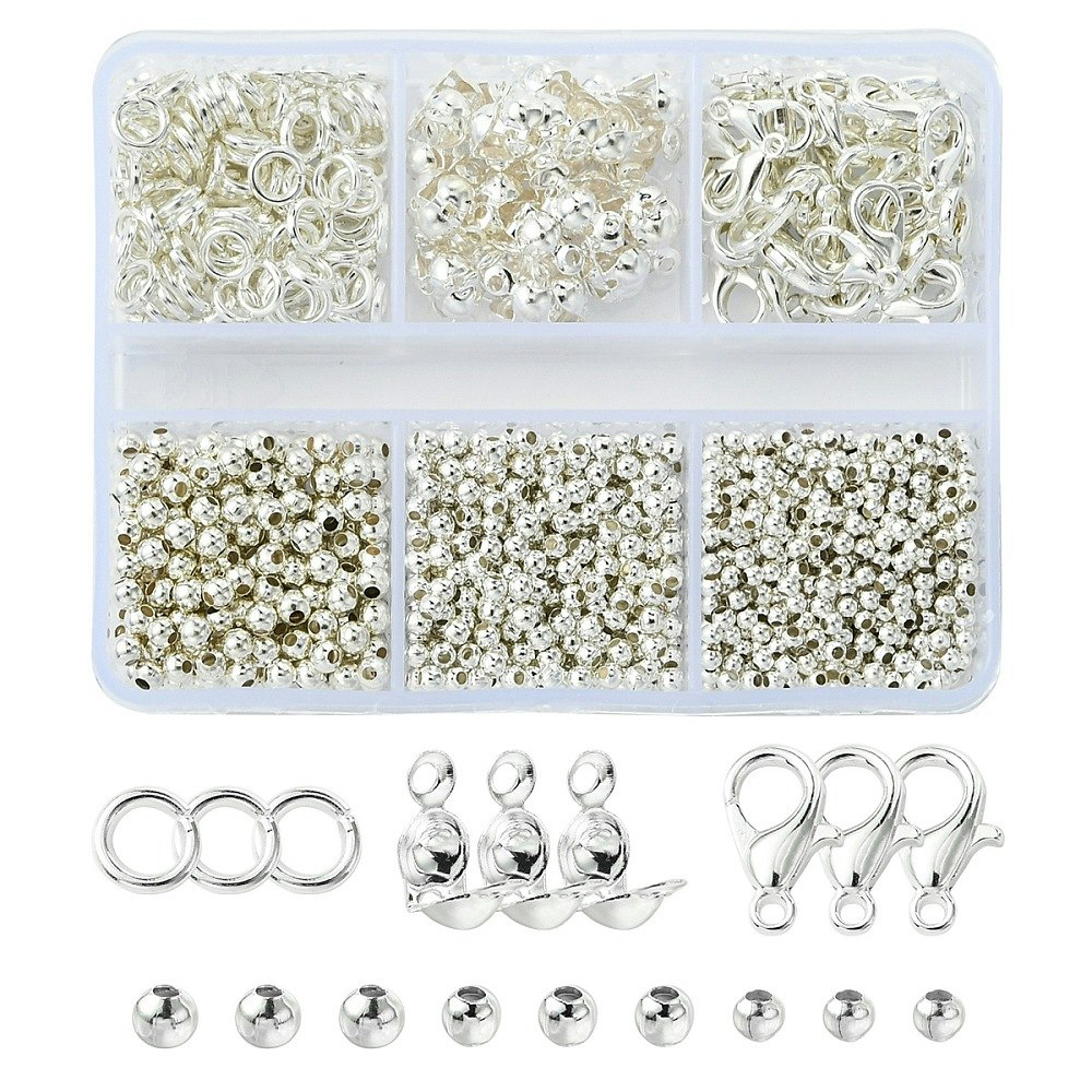 Smyckesdels-kit, 6 olika delar, Silver