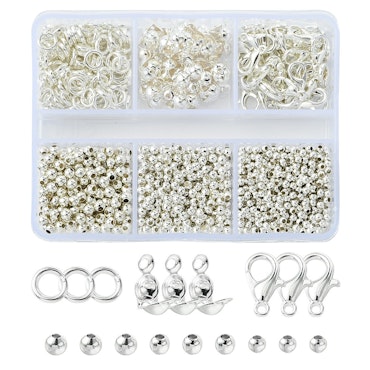 Smyckesdels-kit, 6 olika delar, Silver