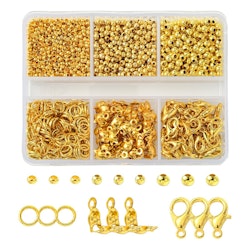 Smyckesdels-kit, 6 olika delar, Guld