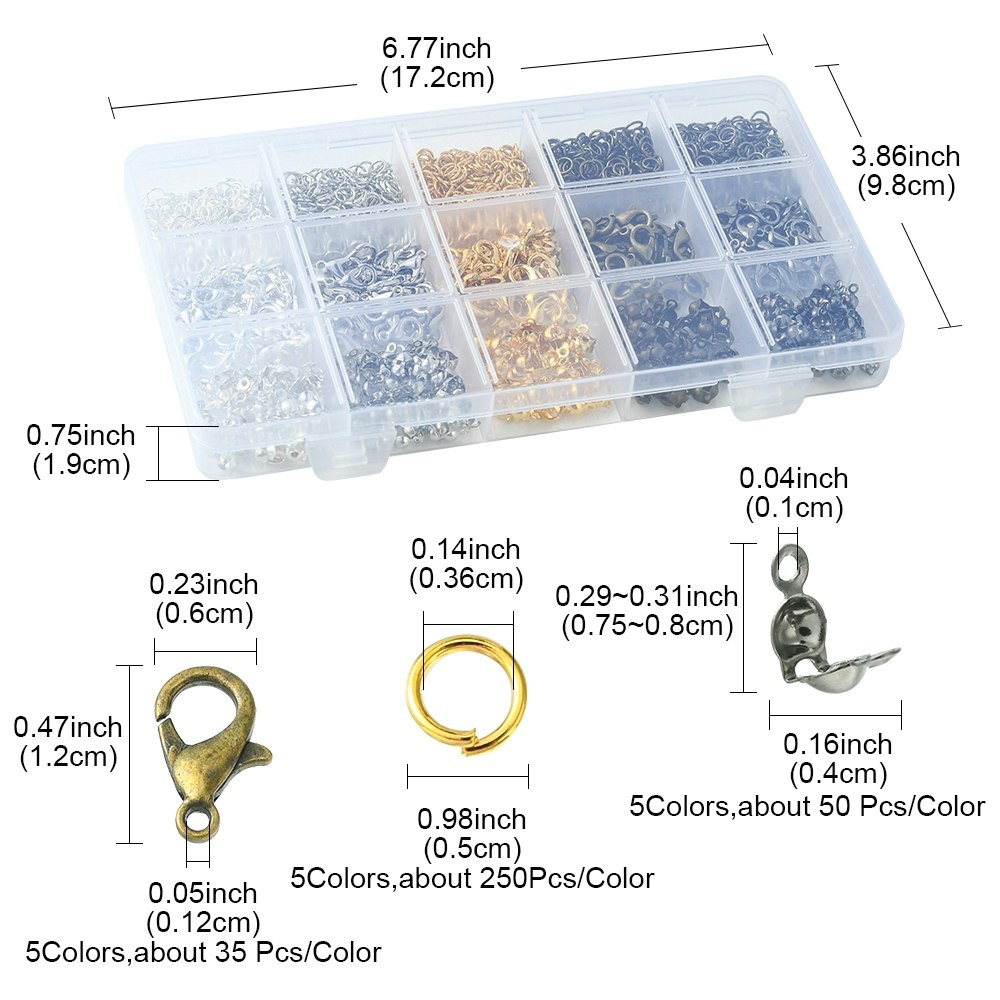 Smyckesdels-kit, 5 olika färger