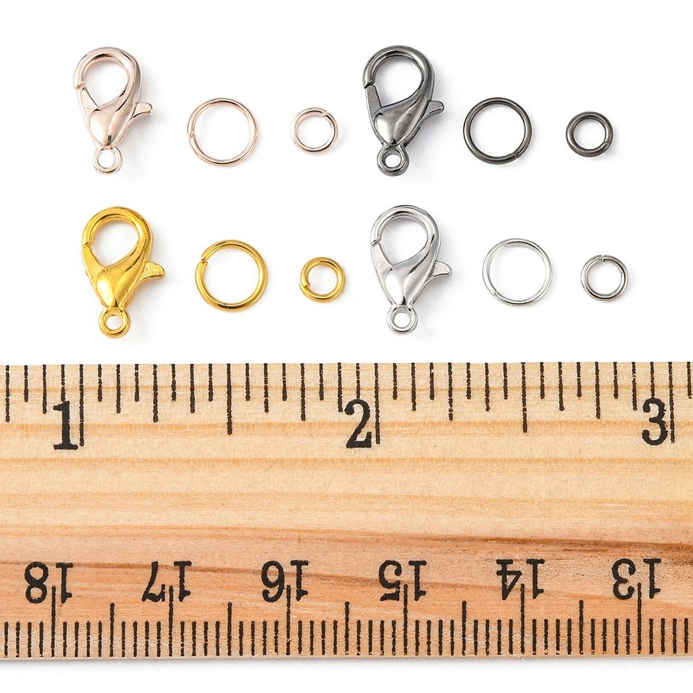 Smyckesdels-kit, Bindringar och klolås, 4 Färger