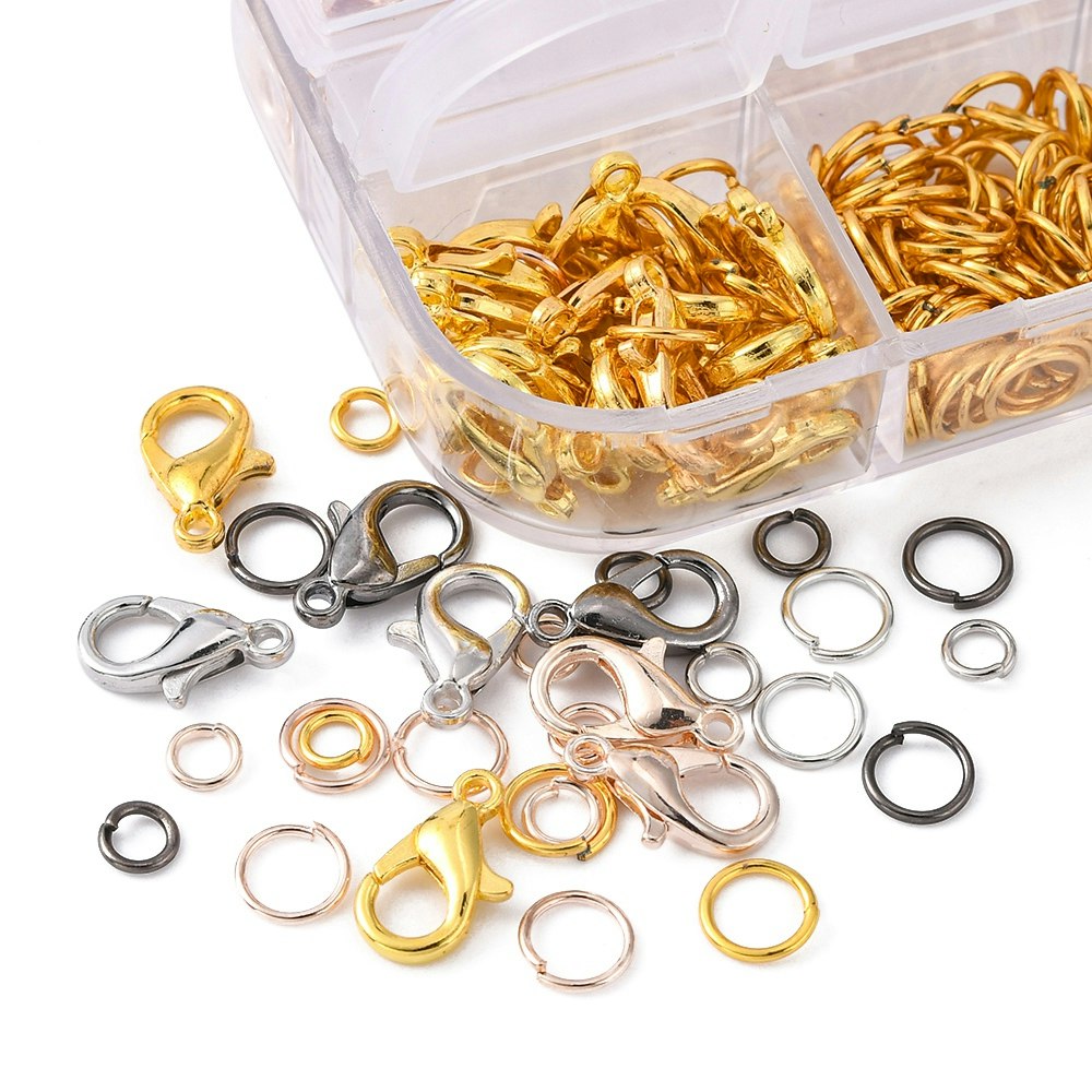 Smyckesdels-kit, Bindringar och klolås, 4 Färger