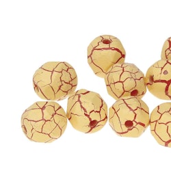 Tjeckiska Firepolish, 4mm, Light Yellow/Dark