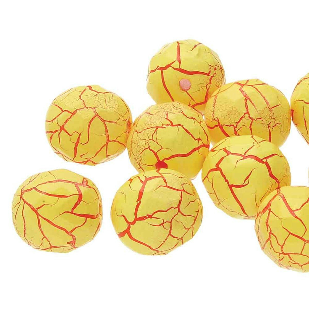 Tjeckiska Firepolish, 4mm, Yellow/Red