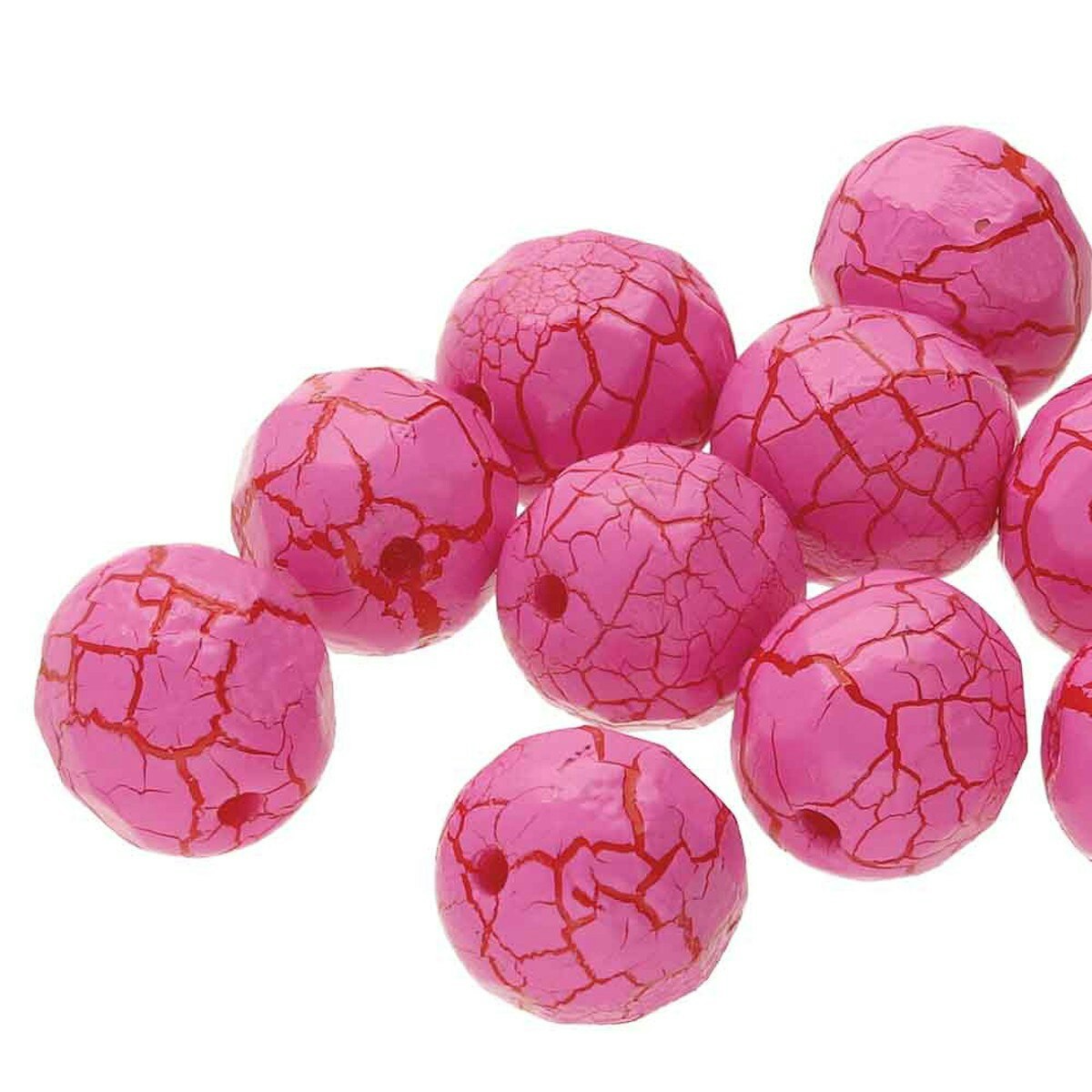 Tjeckiska Firepolish, 4mm, Pink/Red