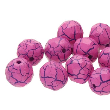 Tjeckiska Firepolish, 4mm, Pink/Blue