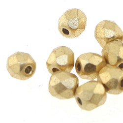 Tjeckiska Firepolish, 3mm, Bronze Pale Gold