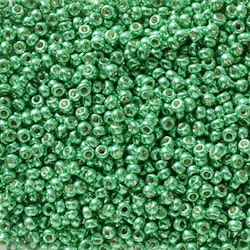 MIYUKI, Japanese Seed Beads, Round, 11/0, Duracoat Galv Dark Mint Green