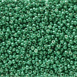 MIYUKI, Japanese Seed Beads, Round, 11/0, Duracoat Galv Dark Aqua Green