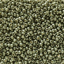 MIYUKI, Japanese Seed Beads, Round, 11/0, Duracoat Galv Dark Steel Green