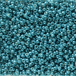 MIYUKI, Japanese Seed Beads, Round, 11/0, Duracoat Galv Capri Blue