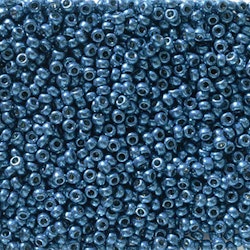 MIYUKI, Japanese Seed Beads, Round, 11/0, Duracoat Galv Deep Aqua Blue