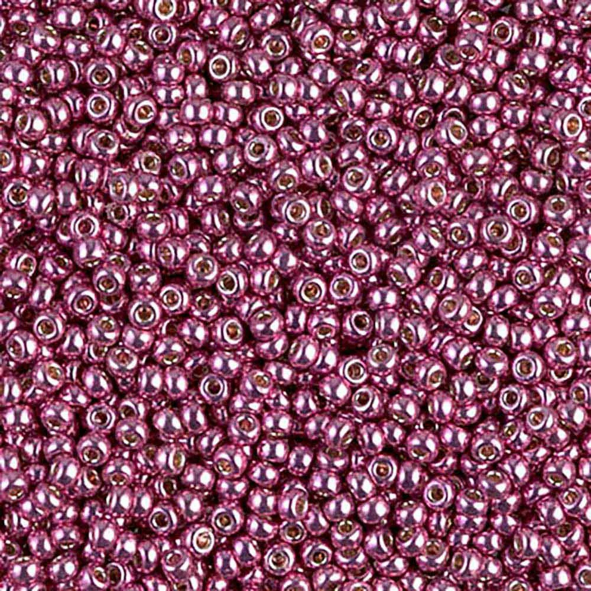 MIYUKI, Japanese Seed Beads, Round, 11/0, Duracoat Galv Hot Pink