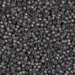 MIYUKI, Japanese Seed Beads, Round, 11/0, Duracoat S/L Smoke Grey