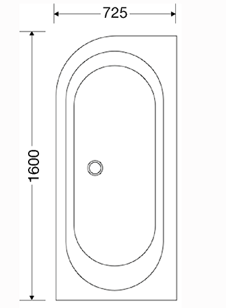 NORDHEM TOREKOV 1600X725X590 VIT NORDURIT HÖGER DUBBEL