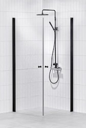 Lusso duschhörna (rak) Black 80x80