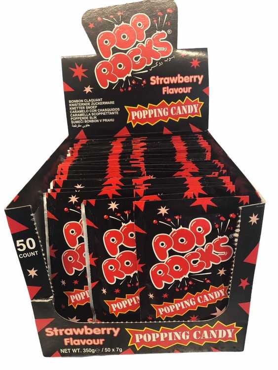 pop rocks smak jordgubbe.