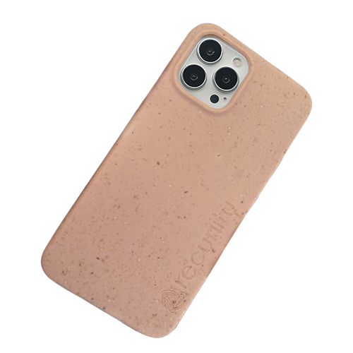 iPhone 13 Pro max miljövänligt mobilskal rosa