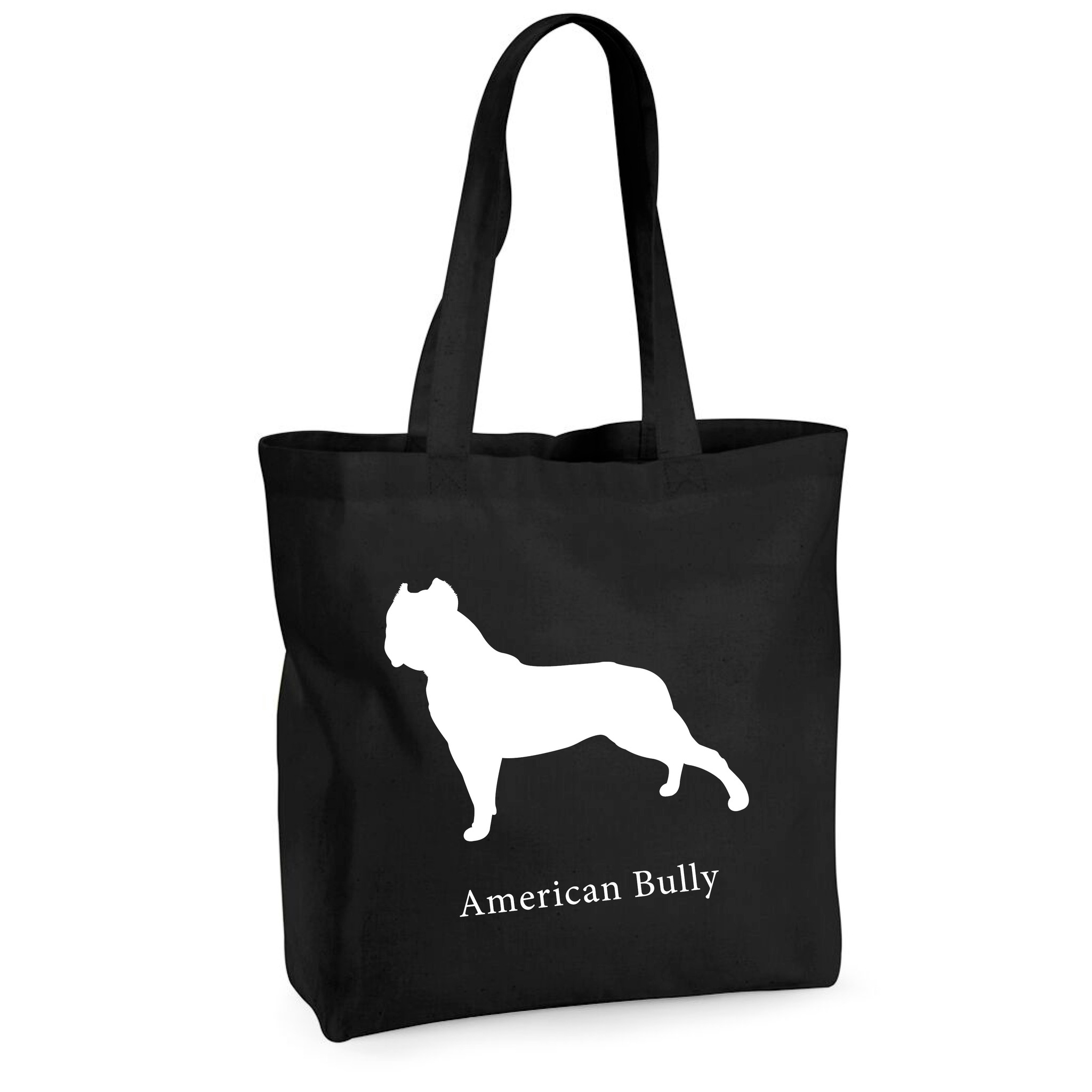 Tygkasse American Bully, Kuperad - Maxi bag