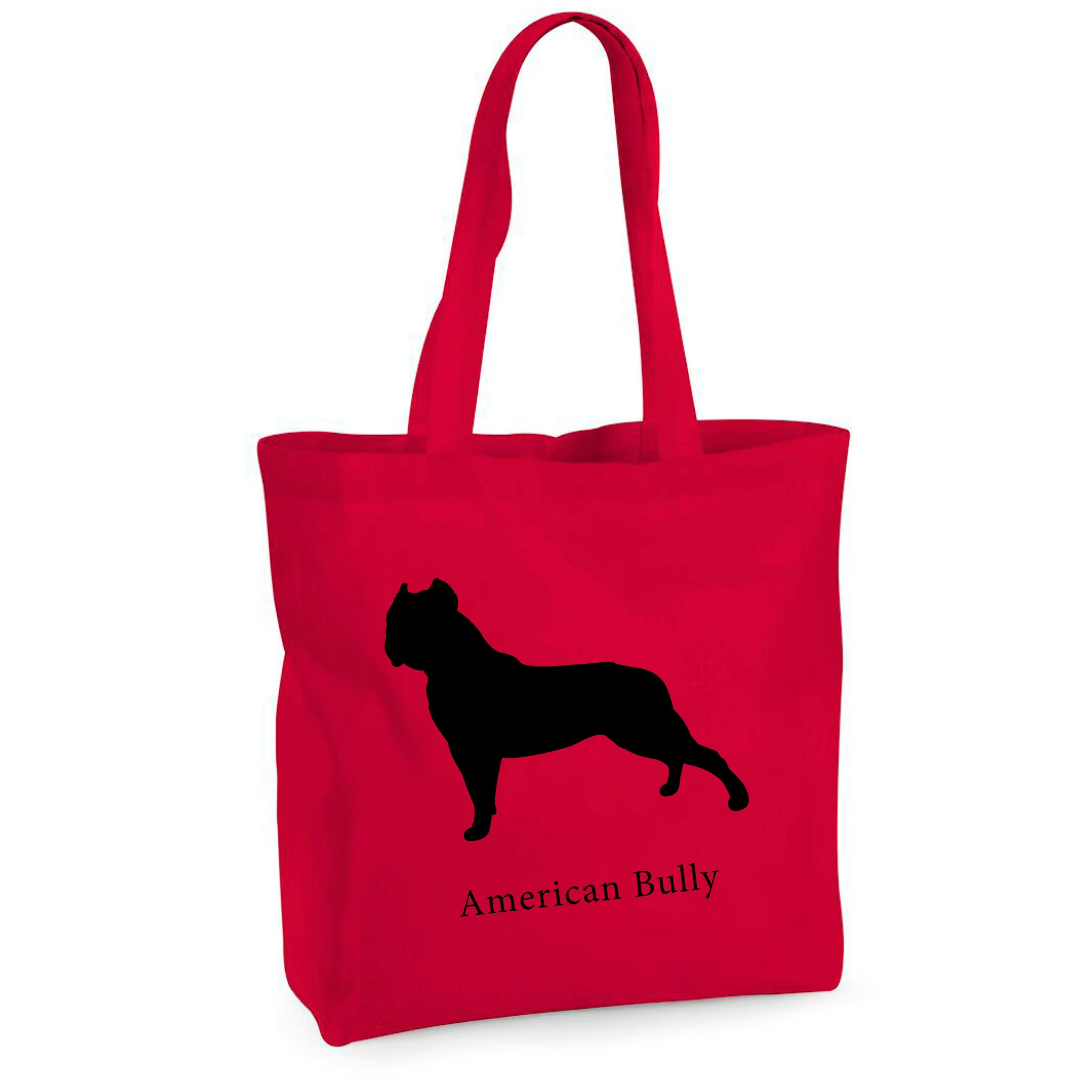 Tygkasse American Bully, Kuperad - Maxi bag