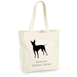 Tygkasse American Hairless Terrier - Maxi bag