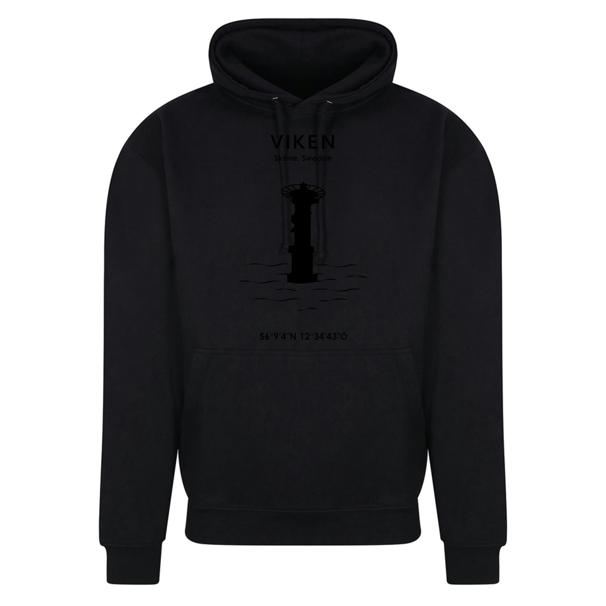 Hoodie - Viken (Svart Tryck)