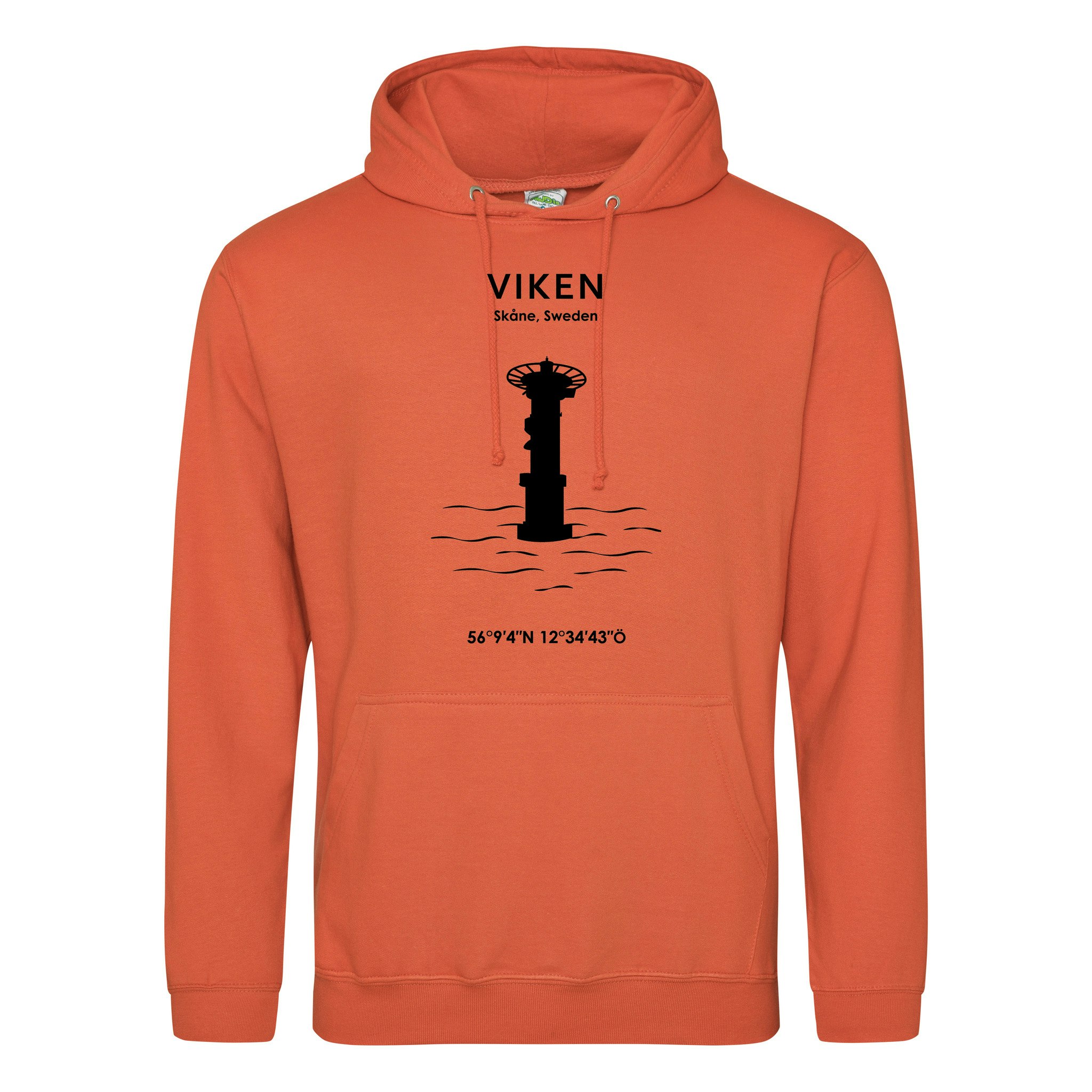 Hoodie - Viken (Svart Tryck)