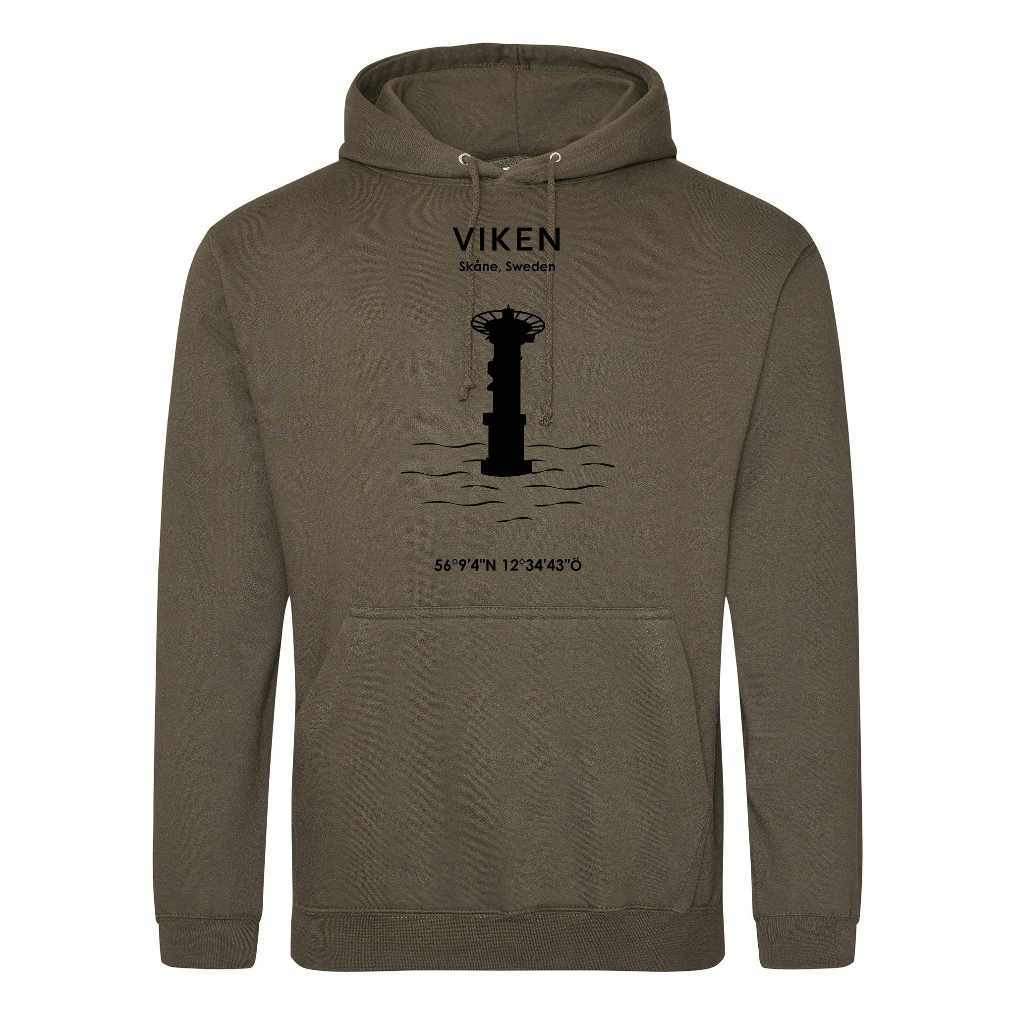 Hoodie - Viken (Svart Tryck)