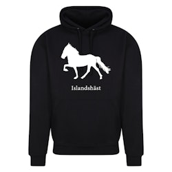 Hoodie Hästraser - Deep Black