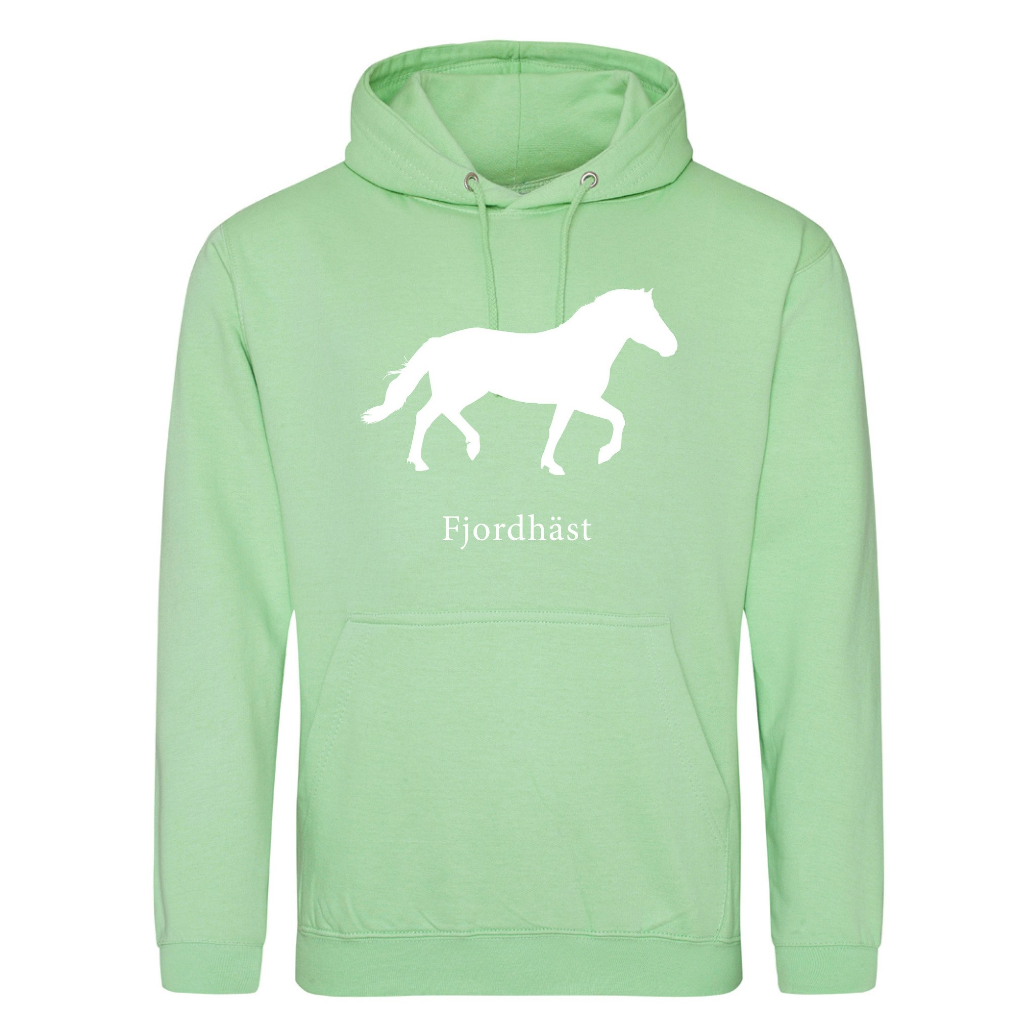 Hoodie Hästraser - Apple Green