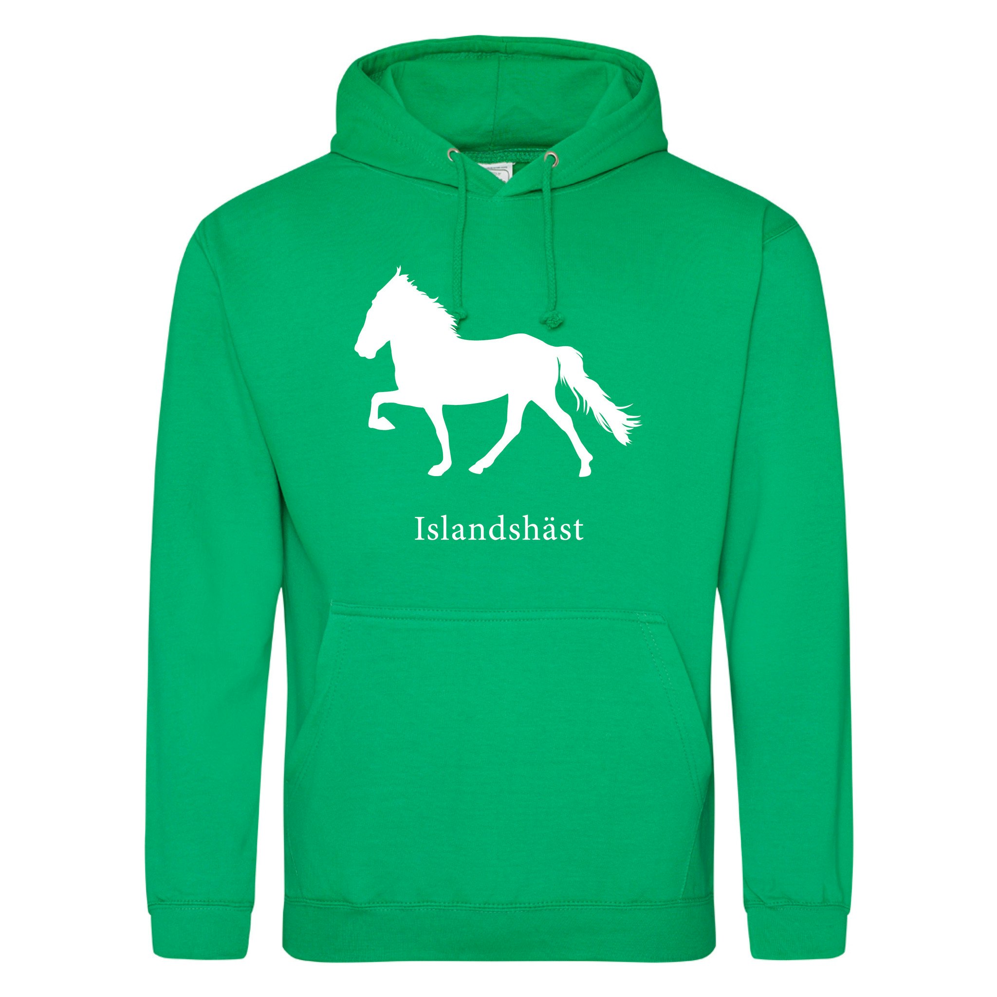 Hoodie Hästraser - Kelly Green