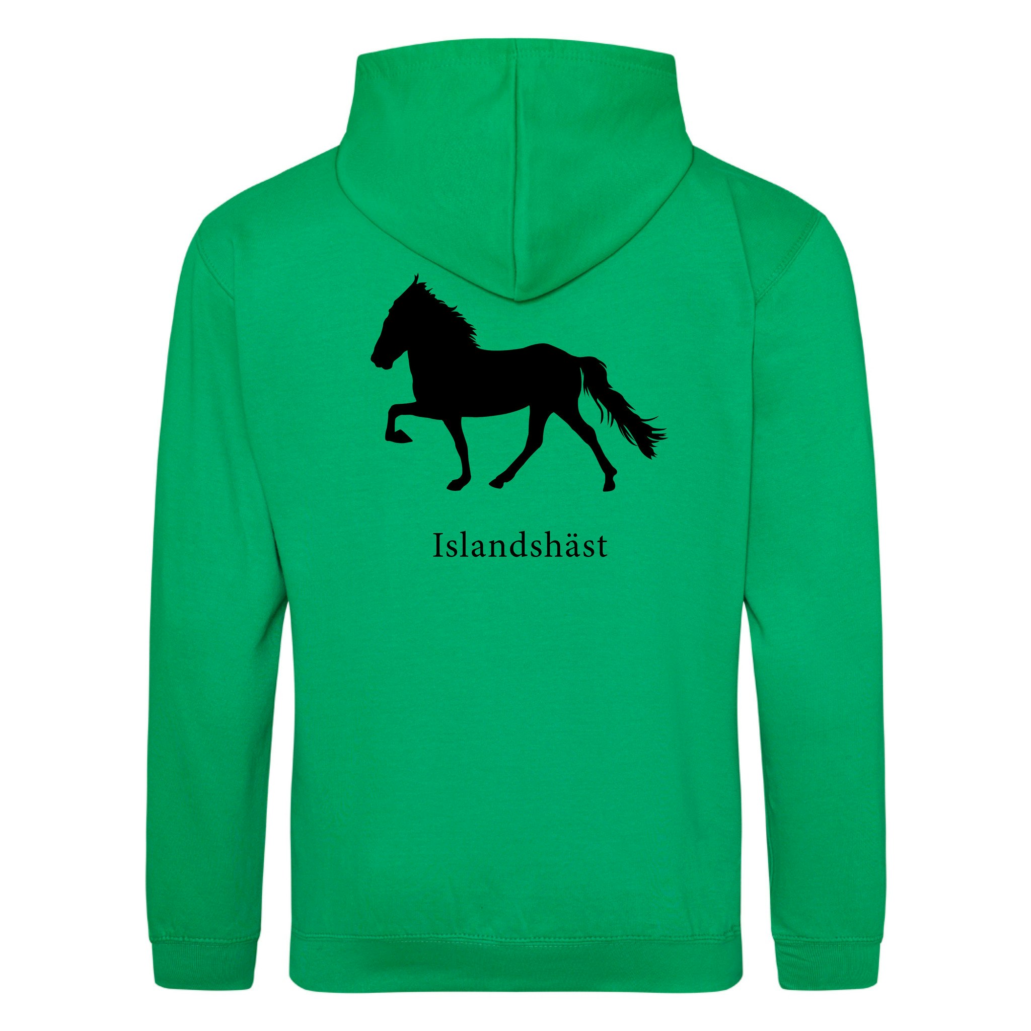 Hoodie Hästraser - Kelly Green