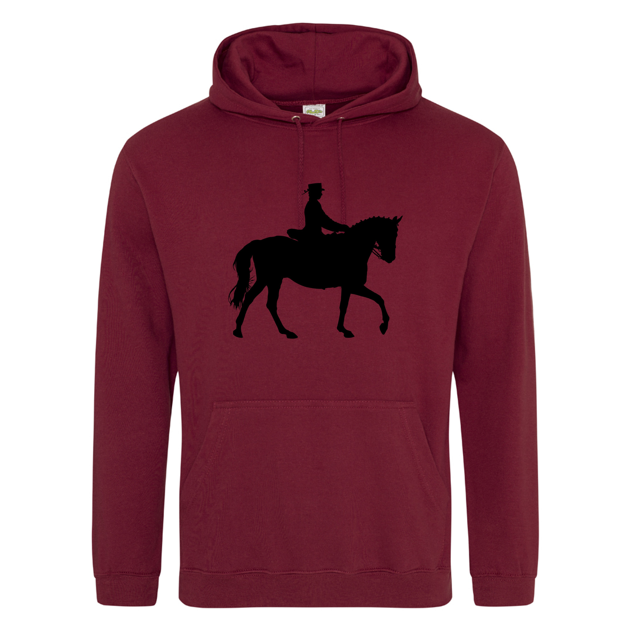 Hoodie Hästraser - Burgundy