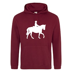 Hoodie Hästraser - Burgundy