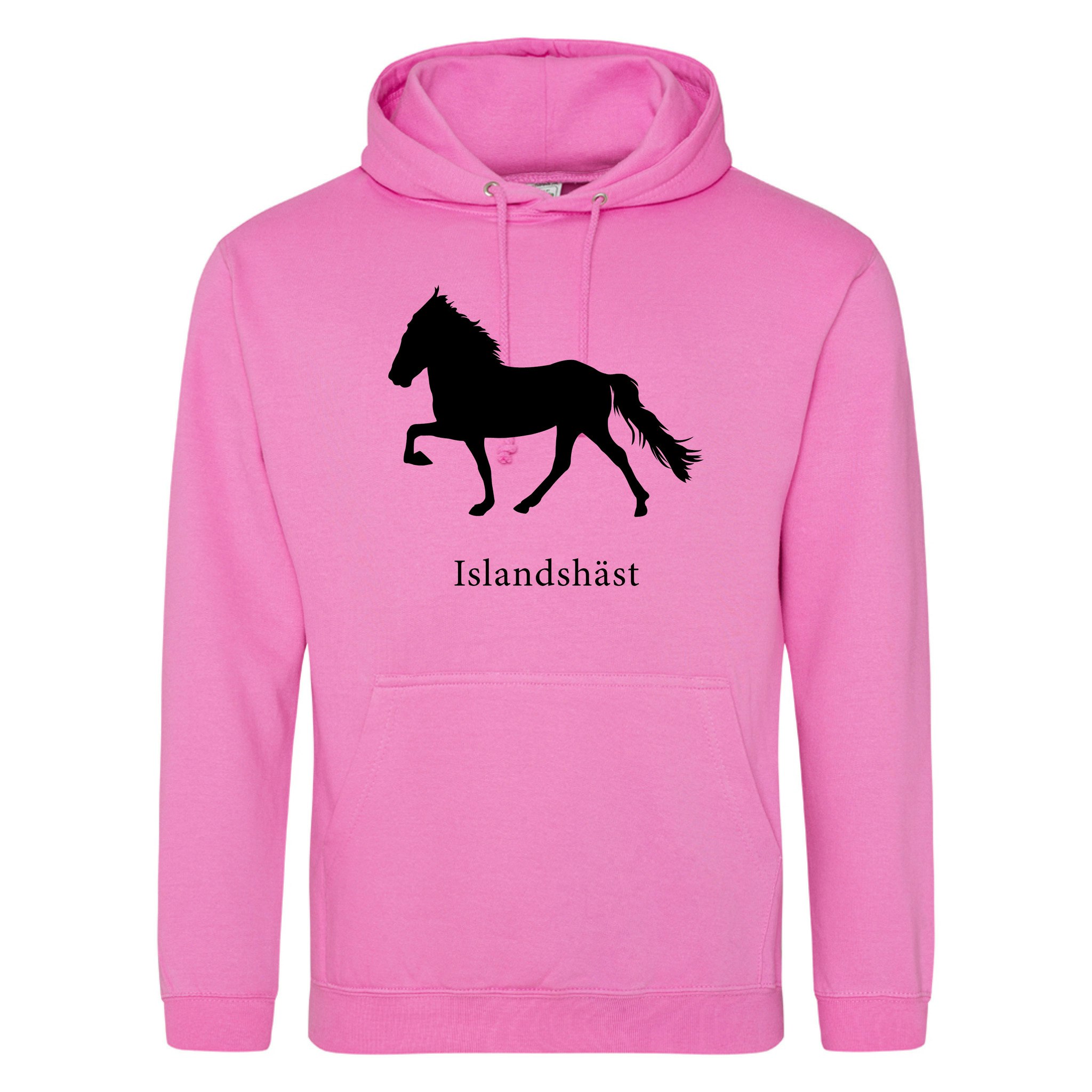 Hoodie Hästraser - Candyfloss Pink