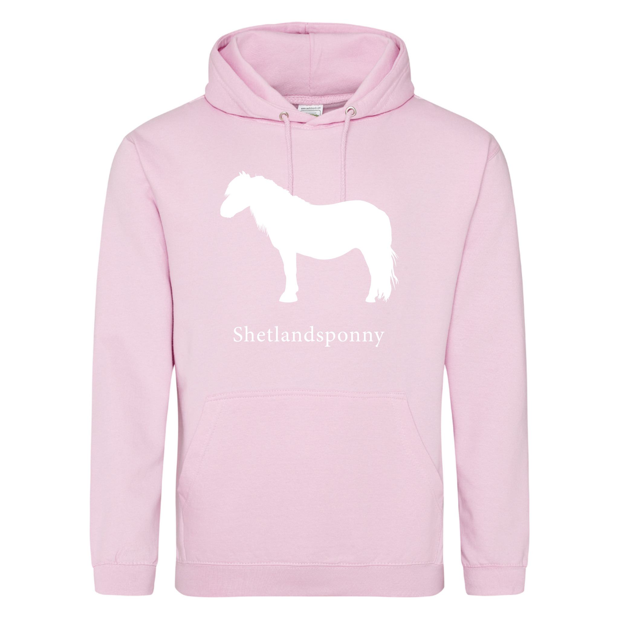 Hoodie Hästraser - Baby Pink
