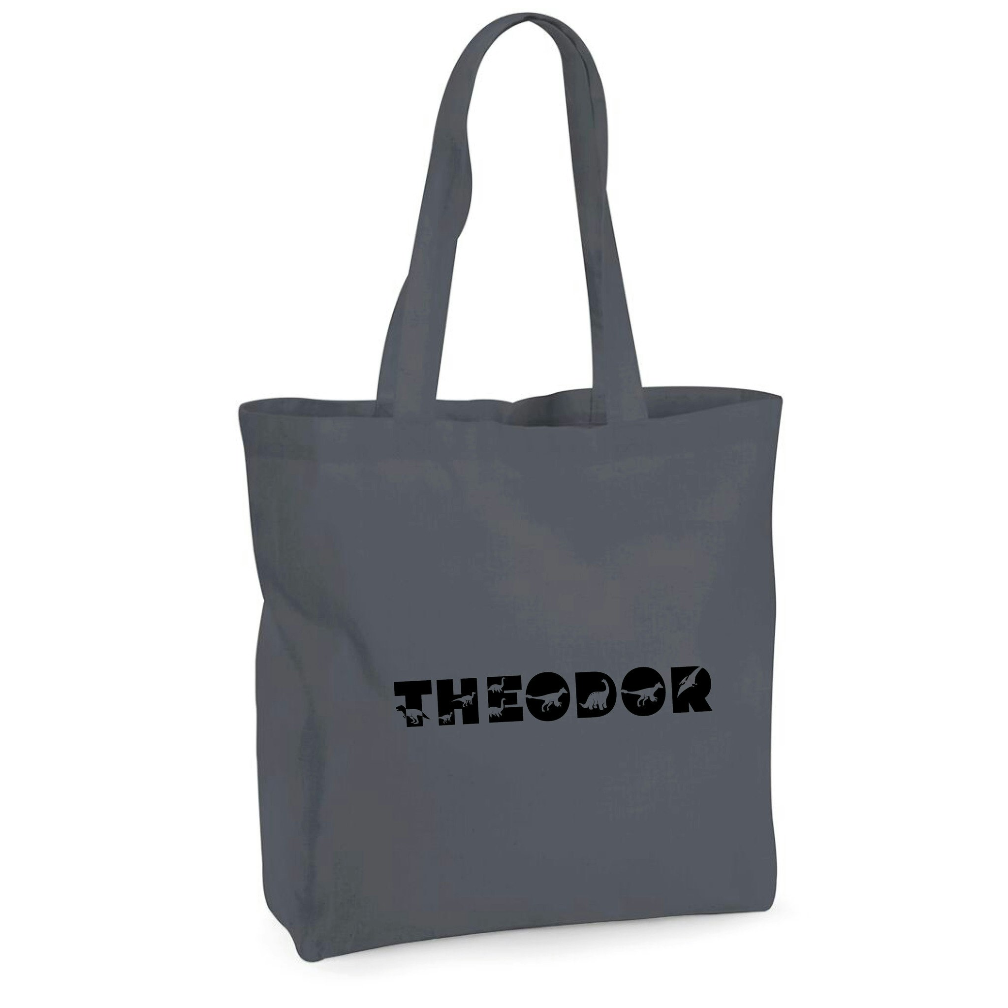 Tygkasse Dinosaurie text - Maxi bag