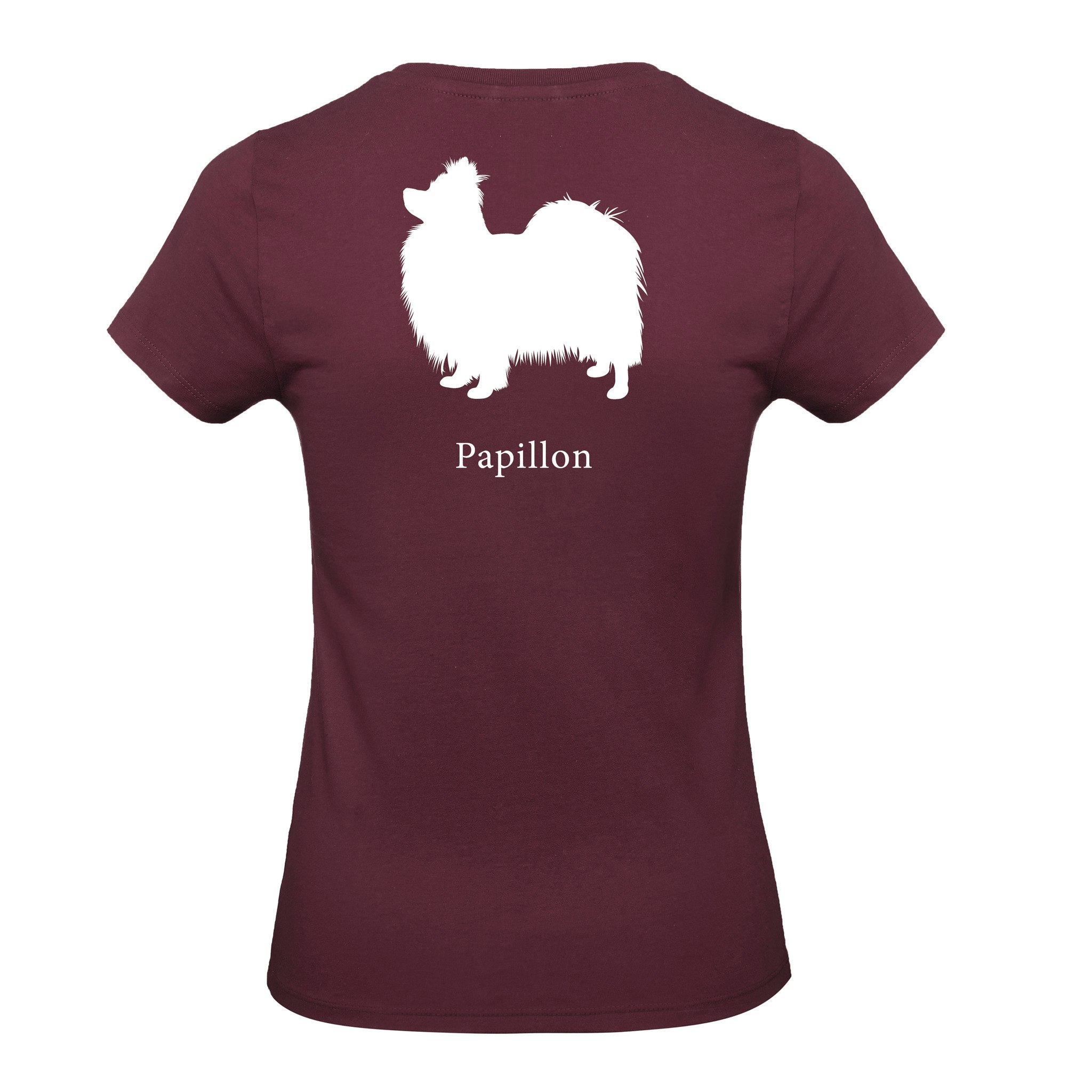 T-shirt Dam, Hundraser - Burgundy