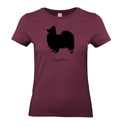 T-shirt Figursydd, Hundraser - Burgundy