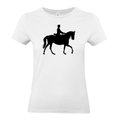 T-shirt figursydd, Hästraser - White