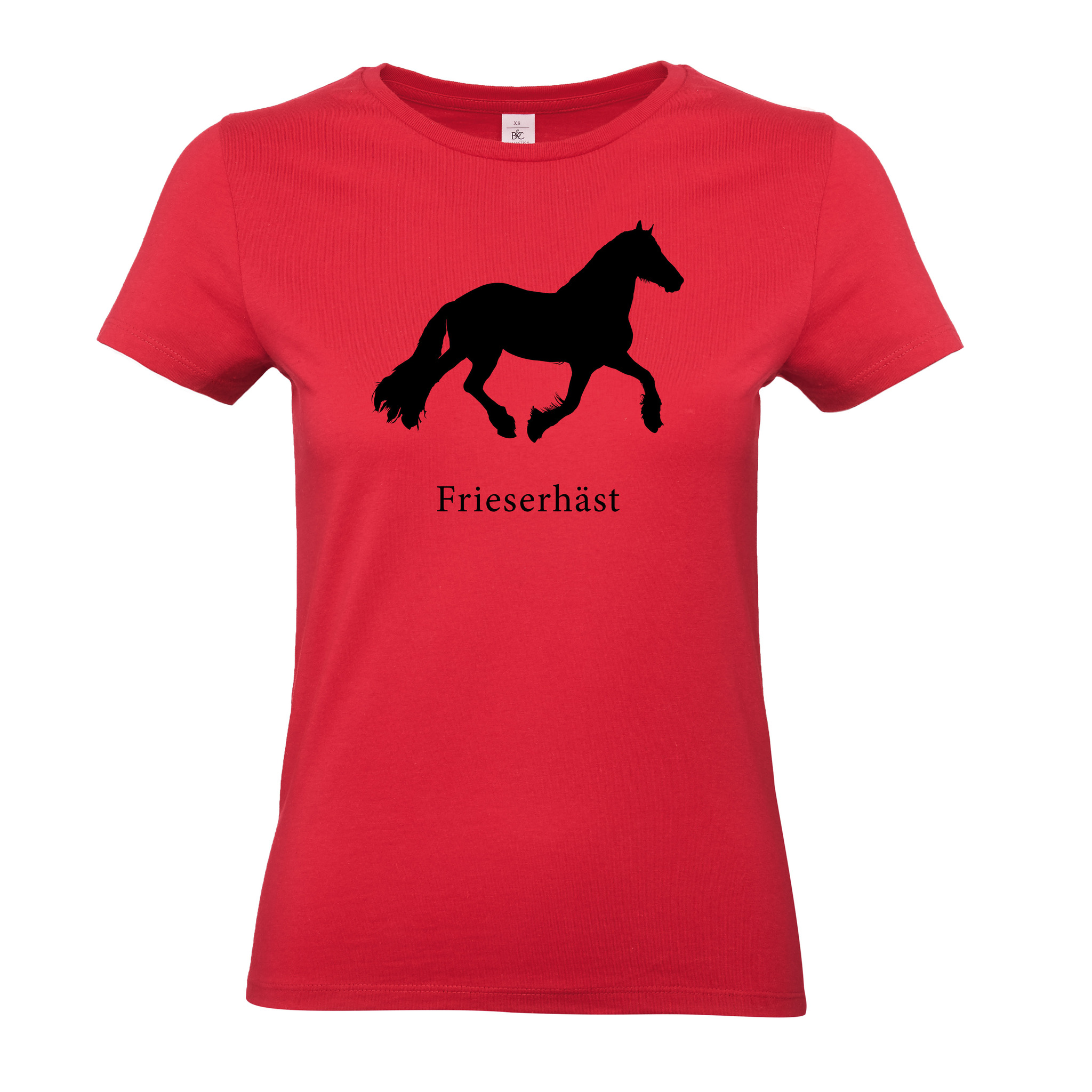 T-shirt Dam, Hästraser - Red
