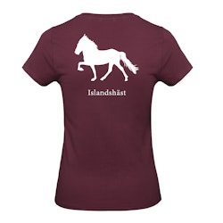 T-shirt Figursydd, Hästraser - Burgundy